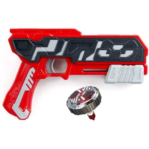 Pistola Rojo con Lanzador de Peonza Spinner. Bizak