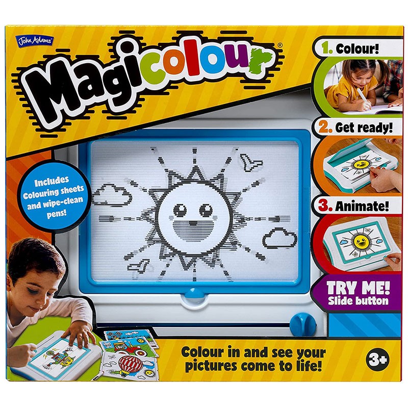 Pizarra mágica Magicolour con 20 hojas para colorear y 4 rotuladores