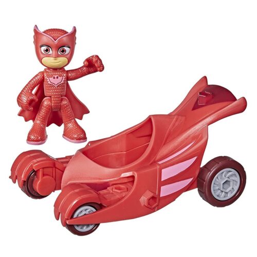 Pj Masks Buhita con Vehículo Deslizador Rojo de Hasbro