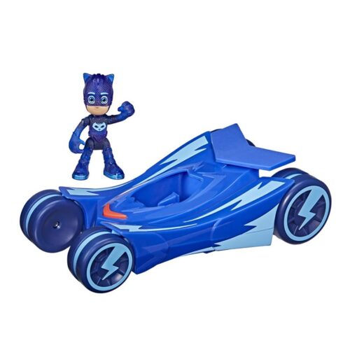 Pj Masks Figura Catboy con Vehículo Luminoso Azul de Hasbro