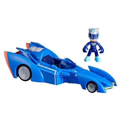 Pj Masks Figura Catboy con vehículo super gato móvil con luz y sonido