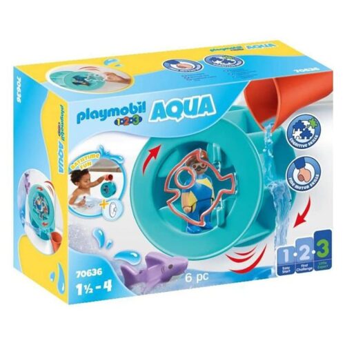 Playmobil 123 Aqua rueda de agua con bebé tiburón incluido 70636