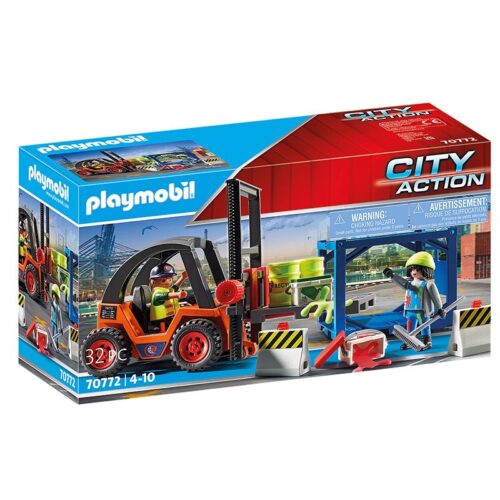 Playmobil 70772 City action carretilla elevadora para la mercancía