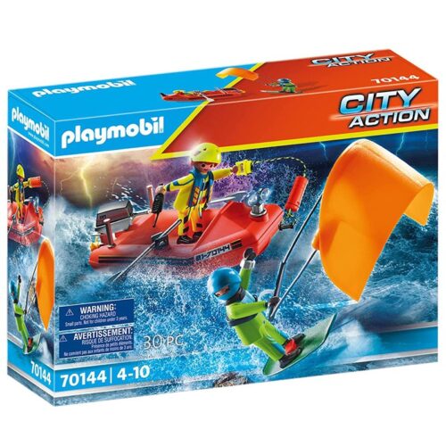 Playmobil City Acion Rescate Marítimo de Kitesurfer con Bote 70144