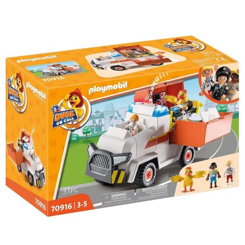Playmobil Duck on Call Ambulancia Emergencias con Luz y Sonido 70916