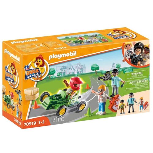 Playmobil set accion ambulancia ayuda piloto Duck on Call 70919