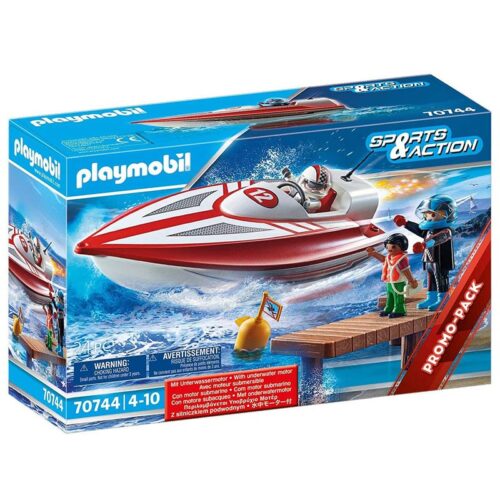 Playmobil speedboat racer con motor sumergible la linea sports action