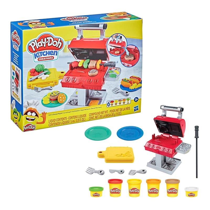 Play Doh Playset Super Barbacoa con Plastilina y Accesorios de Hasbro