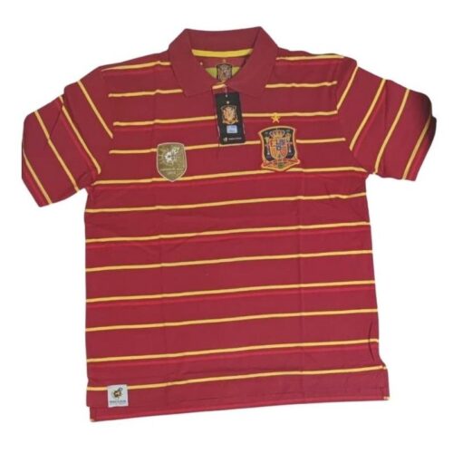Polo a rayas de la selección española de fútbol talla M color rojo