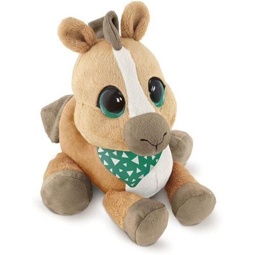 Pony interactivo Peekaboo con sonidos y bandana color verde de Chicco