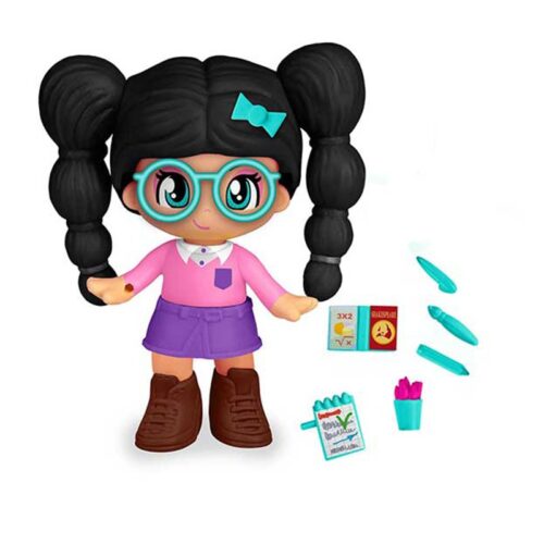 Pinypon Profesiones Figura de profesora de colegio con coletas y gafas