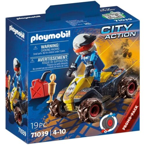 Playmobil 71039 Quad de Off Road amarillo con trofeo y bidón gasolina