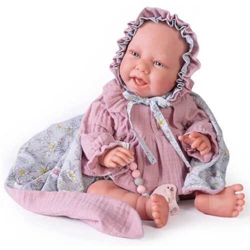 Muñeca Reborn Carla de 42 cm con mantita y capota Antonio Juan 80218