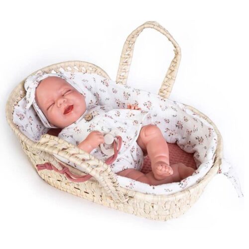 Mi pequeño Reborn LLuna de 33 cm con capazo de Antonio Juan 82201