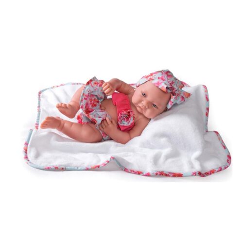 Muñeca Antonio Juan Nica recién nacida de 42 cm con vestido de verano