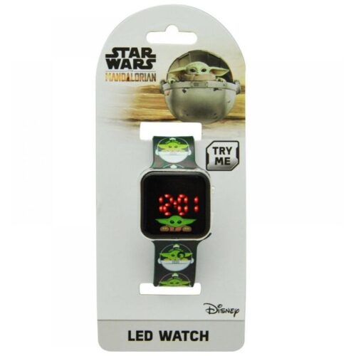 Reloj LED Disney de la serie Mandalorian con correa de Grogu