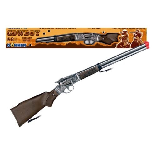 Cowboy Rifle de vaquero de metal con 8 disparos de Gonher 98/0