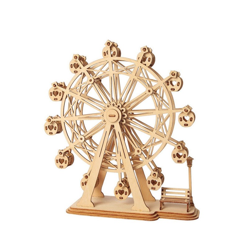 Maqueta de madera Rolife Classic modelo noria en 3D