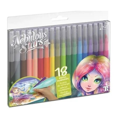 Set creativo de 18 rotuladores multicolor finos de Nebulous Stars