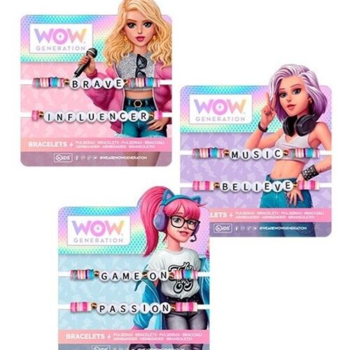 Set de 2 brazaletes wow generation con 3 modelos diferentes