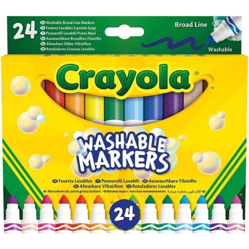 Set de 24 rotuladores lavables para niños con punta ancha de Crayola
