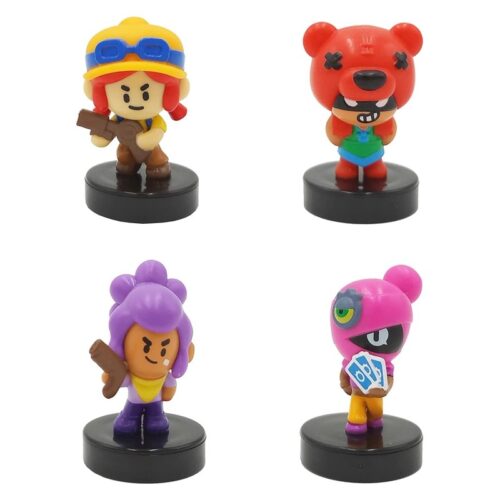 Set de 4 mini-figuras de combate Brawl Stars Pack con peana 5cm
