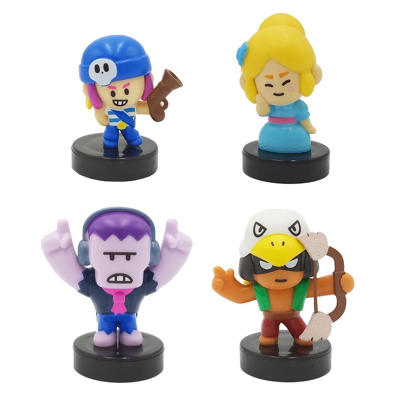 Set de 4 figuras de combate Brawl Stars Pack multijugador 5cm
