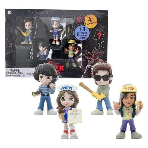 Set Stranger Things Robin, Mike, Jonathan, Argyle y figura sorpresa