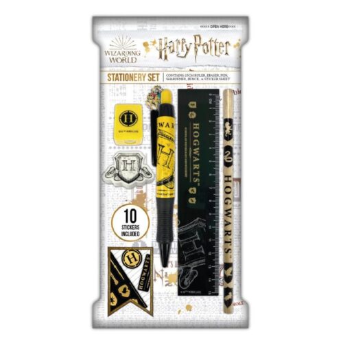 Set material escolar de Harry Potter edición Hufflepuff con pegatinas
