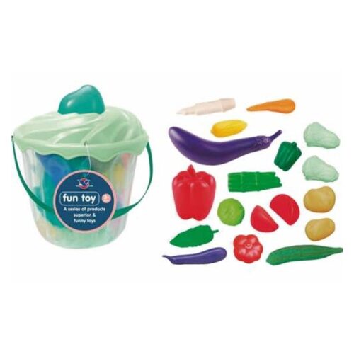 Set de mini verduras de plástico para juegos y cocinas infantiles