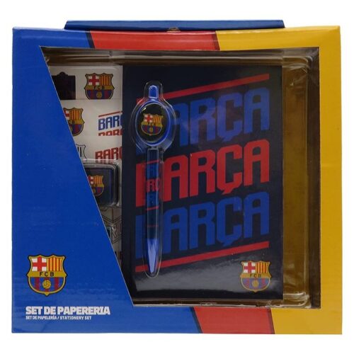Set de papelería del FC Barcelona con boli diario y stickers GS617BC