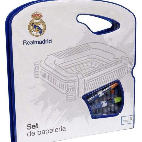 Set de papelería del Real Madrid oficial con bloc de dibujo y pintura