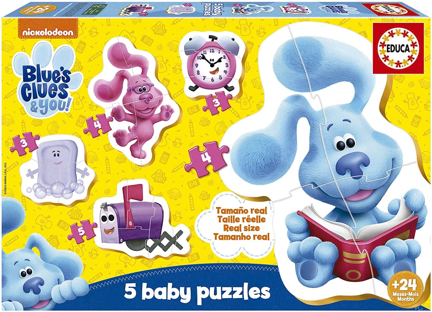 Pack de 5 puzzles progresivos para bebés de Blue's Clues and You