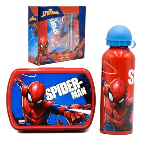 Set Spiderman Marvel sandwichera y botella cantimplora de 400 ml