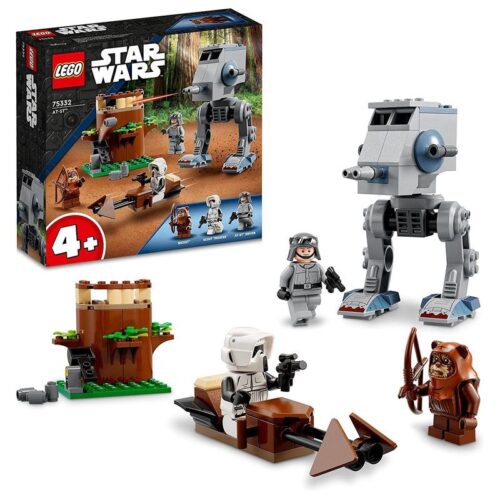 Lego Star Wars set vehículos AT ST y aerodeslizador con figuras 75332