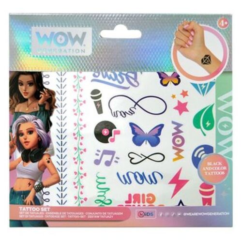 Set de tattoos con varios diseños Wow Generation de facil aplicación