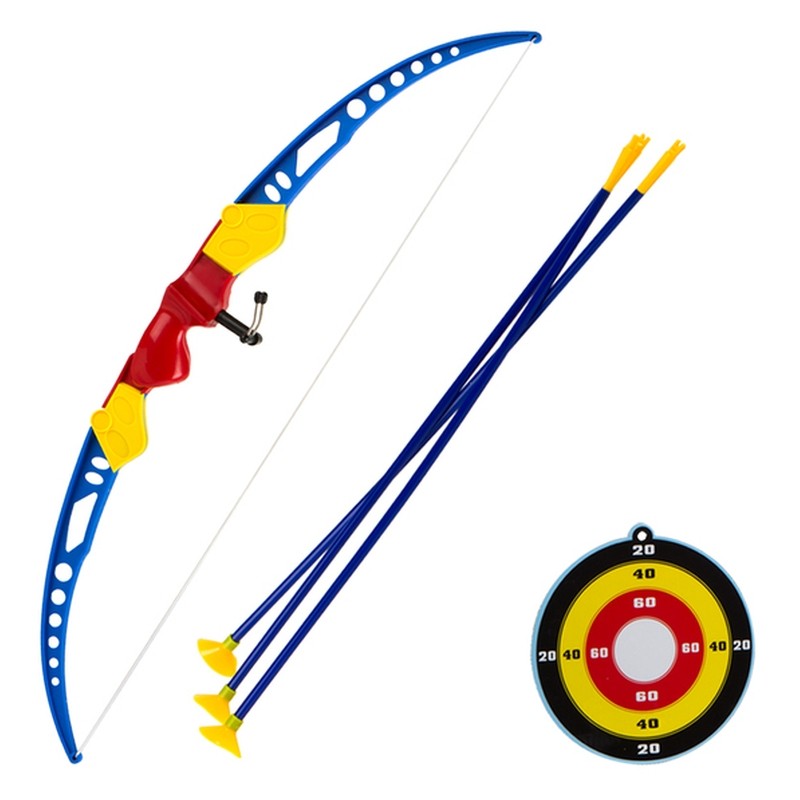 Set tiro con arco 70cm azul con diferentes posiciones de lanzamiento