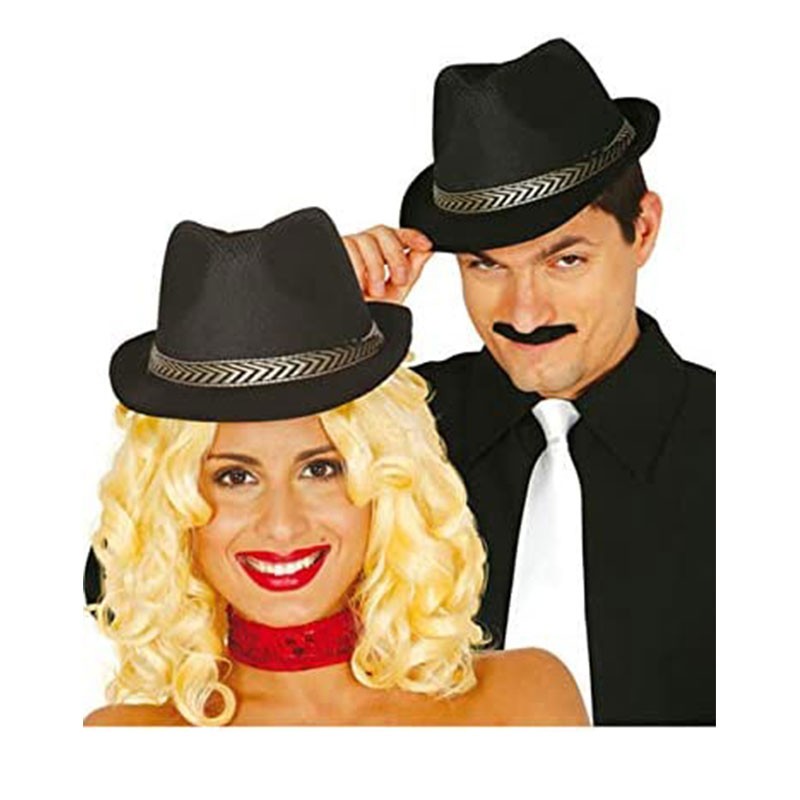 Sombrero de gángster adulto color negro y talla única de Guirca 13368