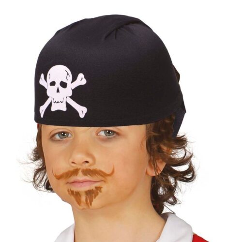 Sombrero infantil de pirata de tela negra 13127 GUIRCA