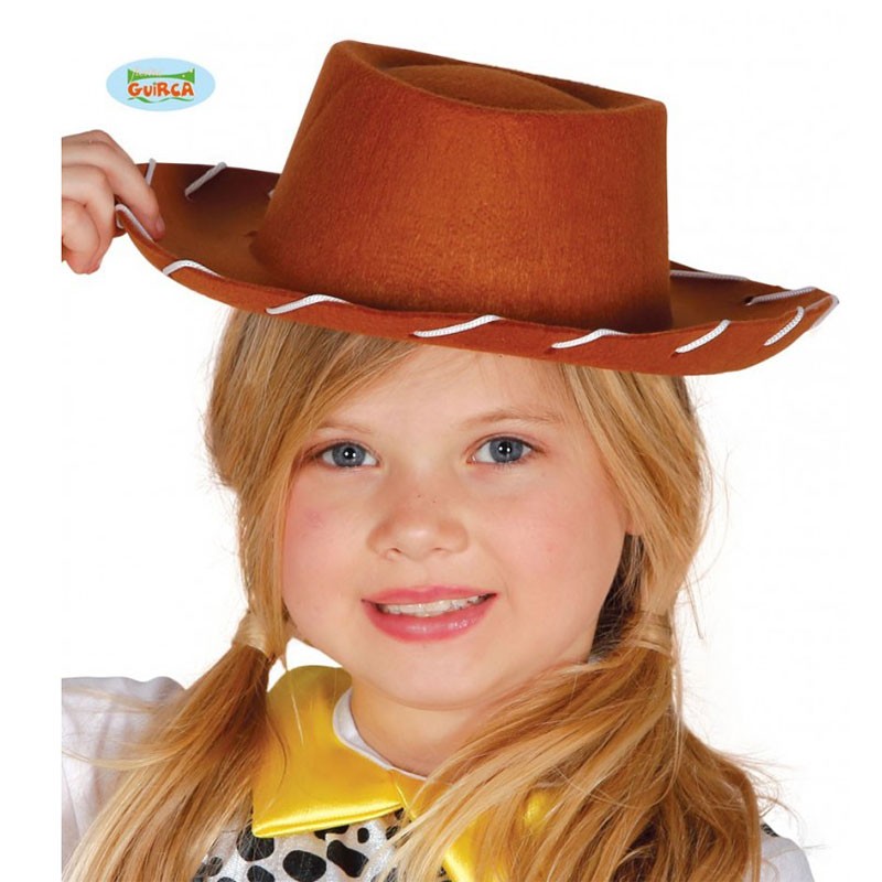 Sombrero infantil de vaquero color marrón de fieltro Guirca 13947