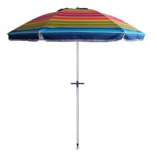 Sombrilla playa de aluminio multicolor modelo Javea con pincho 180cm