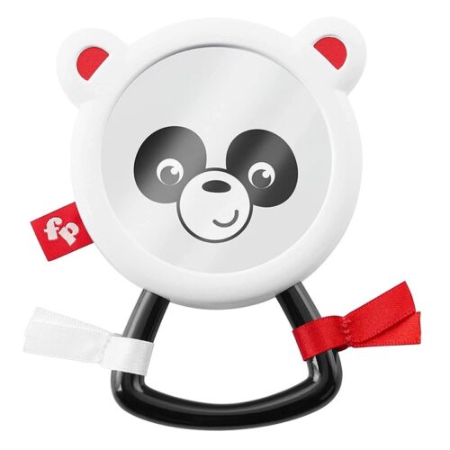 Sonajero Mordedor con Espejo de Oso Panda para Bebés de Fisher Price