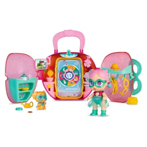 Super Cute Little Babies superhéroes con maletín-habitación rosa