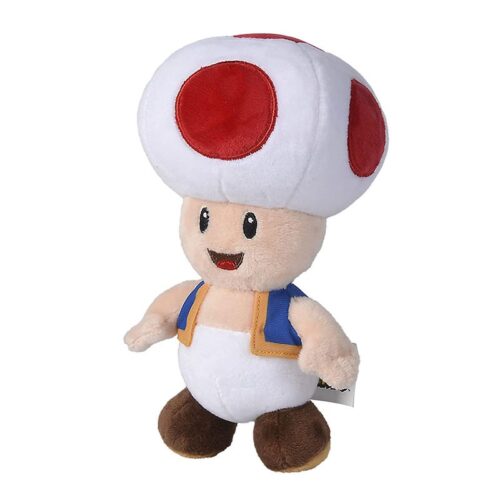 Peluche Toad de Super Mario con textura suave y 20 cm de altura