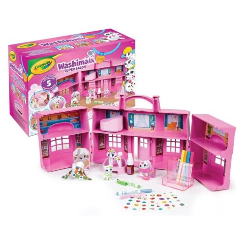 Super salón de belleza Washimals para colorear y dibujar figuras