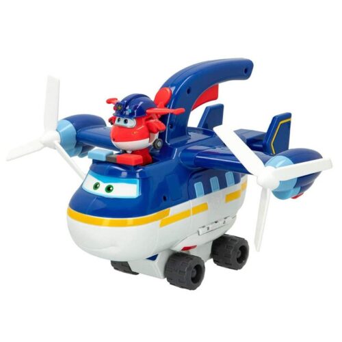 Super Wings Patrullera Policía 2 en 1 con Figura Jett de Color Baby