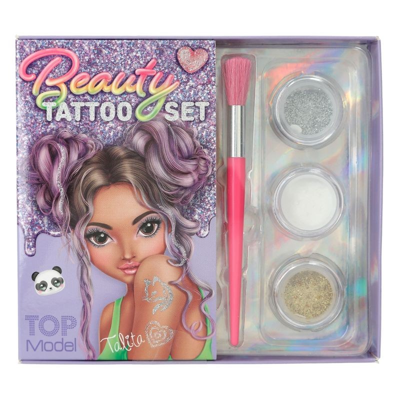 Set Top Model de tatuajes adhesivos con purpurina Beauty and Me 12327