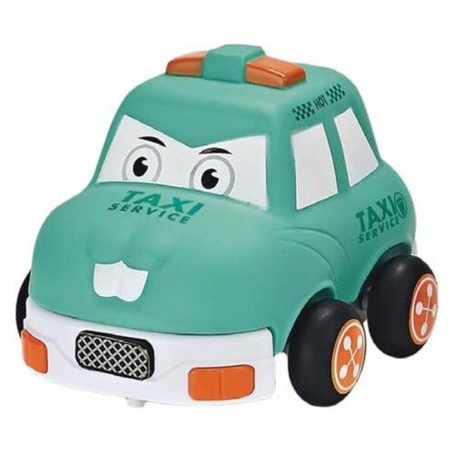 Juguete infantil taxi verde animado con ojos y dientes 22-456