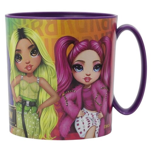 Taza de Rainbow High arcoíris apta para microondas con 350 ml de PVC