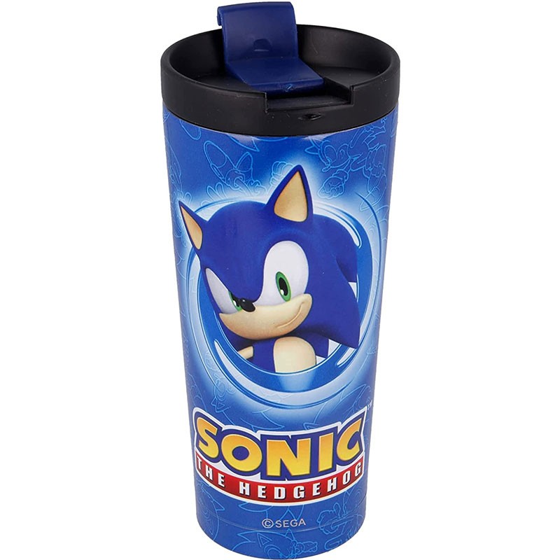 Taza de café Sonic el erizo para llevar de acero inoxidable Stor 492